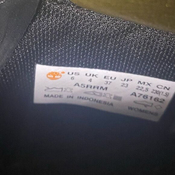 TIMBERLAND Women’s Rebolt  Boot Black Gold Size 6‎ Nubuck Suede Leather Lace Up - Picture 5 of 14